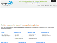 Tablet Screenshot of prepackagelists.com